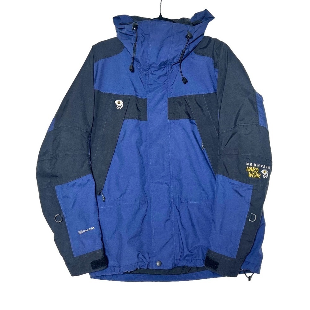 Vintage Mountain Hardwear Conduit Ski Jacket, Full-Zip & Hoodie, Blue & Black, S
